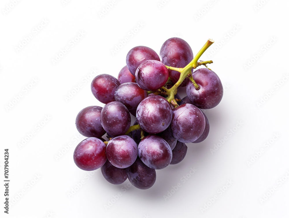 Fresh purple grape isolated on white background. Minimalist style. Fresh purple grape isolated on white background. Minimalist style.