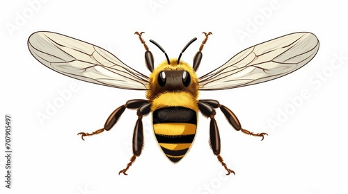 wasp isolated on white background