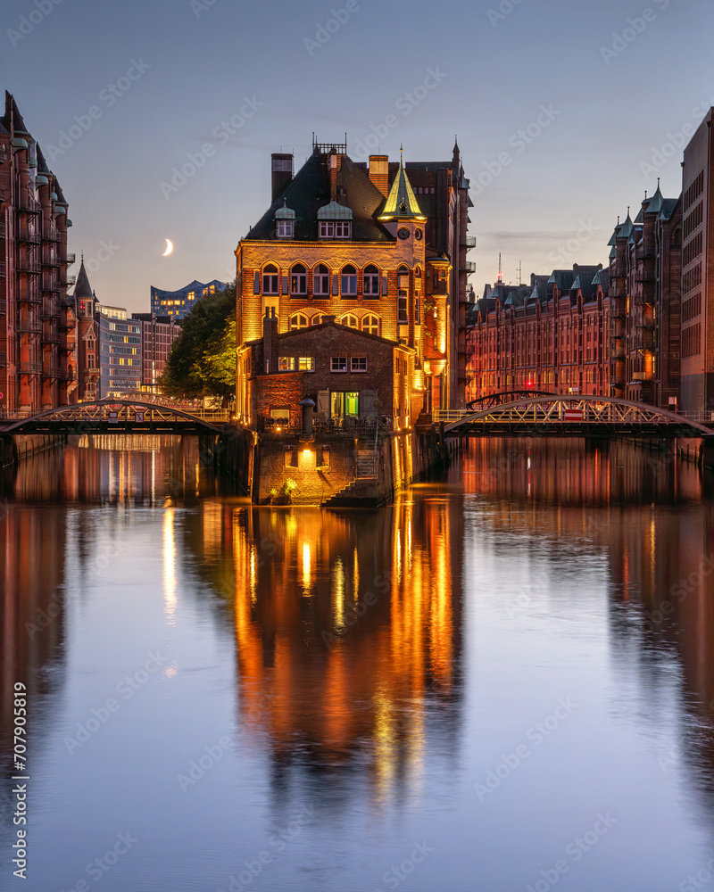 Obraz premium Warehouse district of Hamburg, Germany