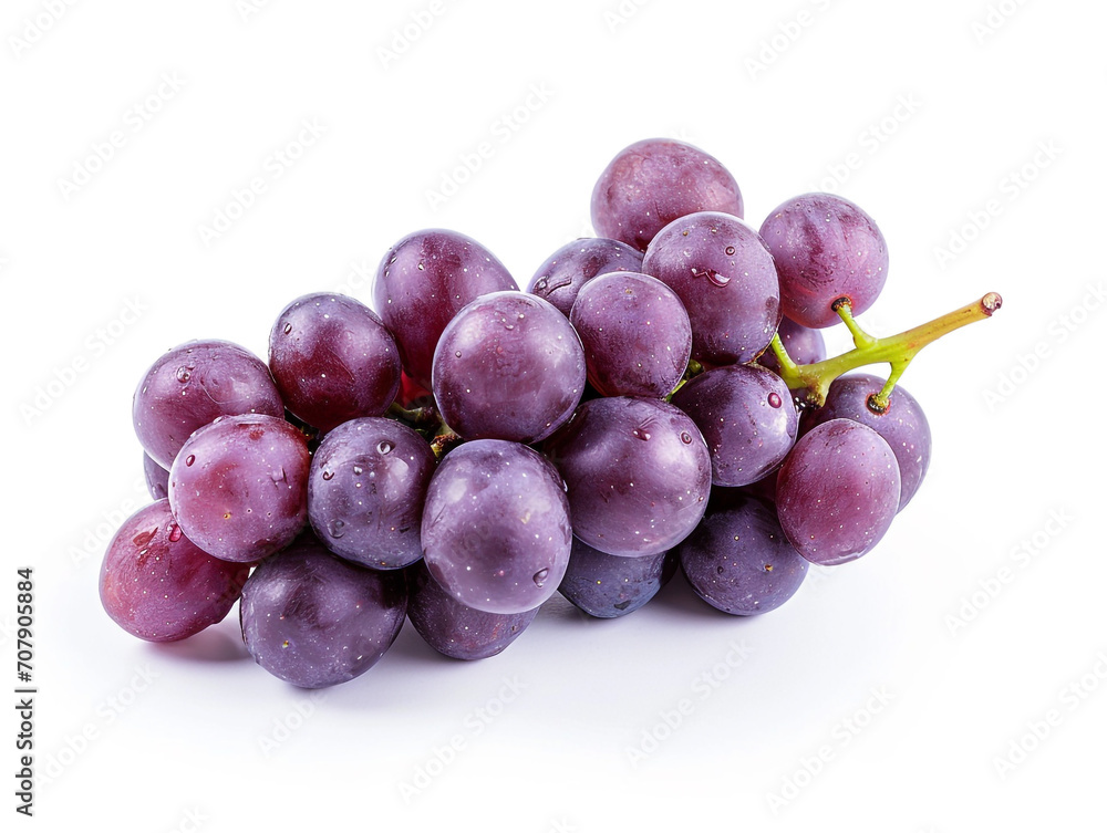 Fresh purple grape isolated on white background. Minimalist style. Fresh purple grape isolated on white background. Minimalist style.