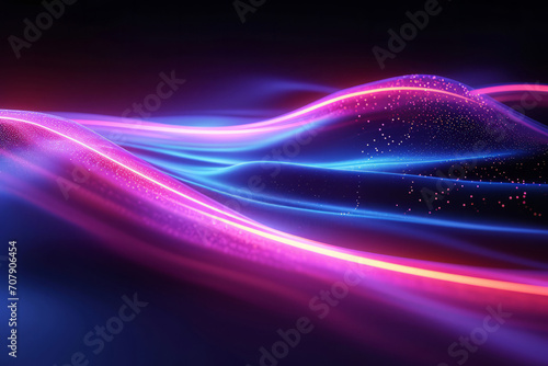 Neon lines  graphic and background illustration. Wallpaper  futuristic and electrifying designs for digital art  creativity and information technology in mesmerizing style  abstract colour and waves