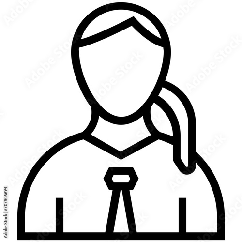 Secretary Line Vector Icon