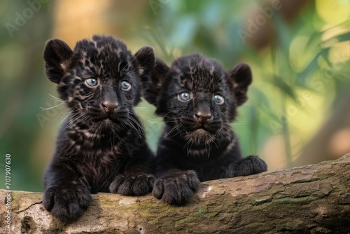 Playful expressions of Panther cubs © Veniamin Kraskov