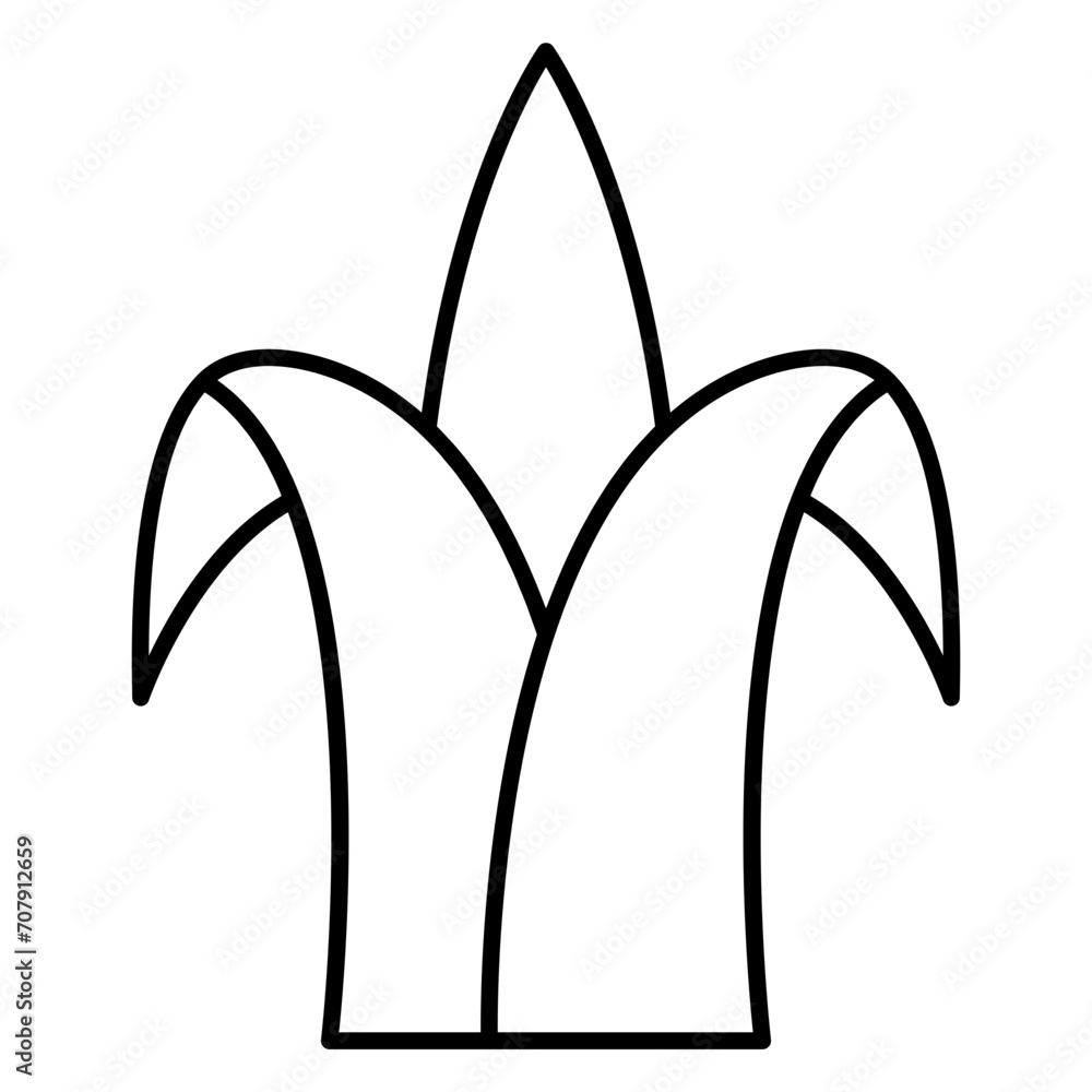 Grass leaves outline icon Grass leaves outline icon