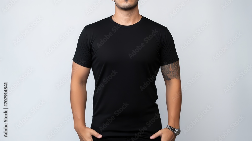 Black t-shirt mockup Black t-shirt mockup