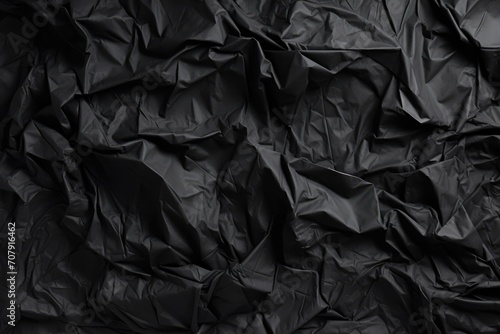 Black crumpled paper background. Black history month concept. Copy space