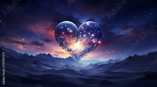 Romantic heart shaped Valentine's Day background for background, cards, flyers, posters, banners and cover designs etc. photo