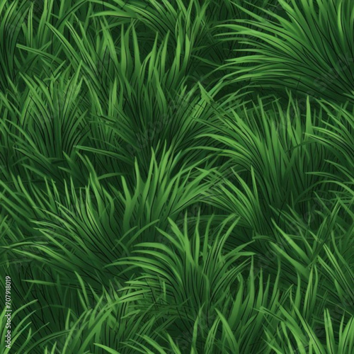 Seamless Grass Pattern Vector Illustration