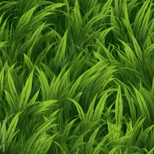 Seamless Grass Pattern Vector Illustration