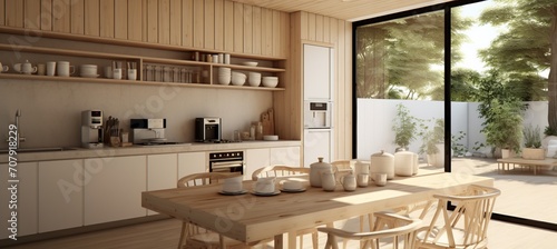 Enjoy a relaxing morning atmosphere at home with a cup of coffee or tea in the kitchen