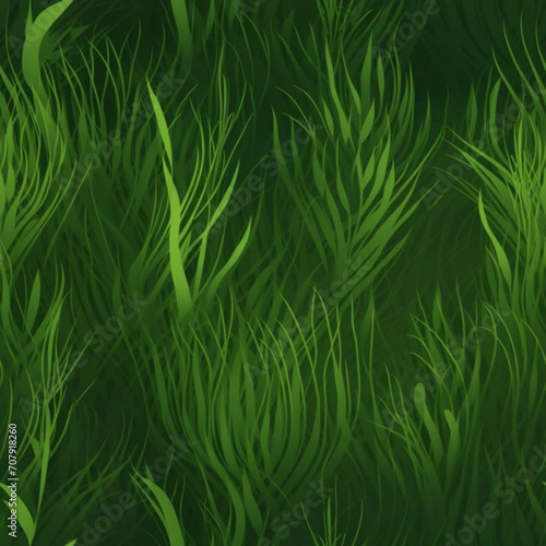 Seamless Grass Pattern Vector Illustration