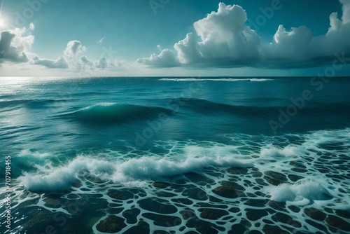 A calm ocean with gentle waves, embodying the ebb and flow of emotions. © Resonant Visions