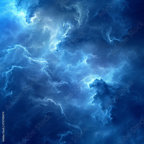 Abstract blue, futuristic background and glow with wave gradient, wallpaper and smooth designs for digital art, creativity and information technology in elegant style and glossy smooth curves