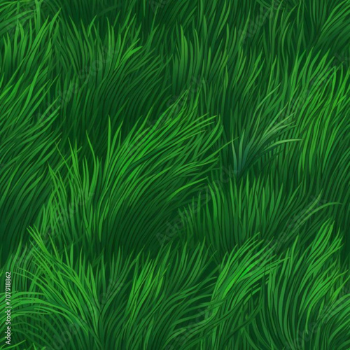 Seamless Grass Pattern Vector Illustration