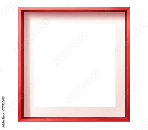 Red frame with isolated background  Watercolor red picture frame with isolated background.