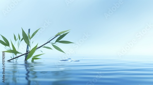 leaf and water