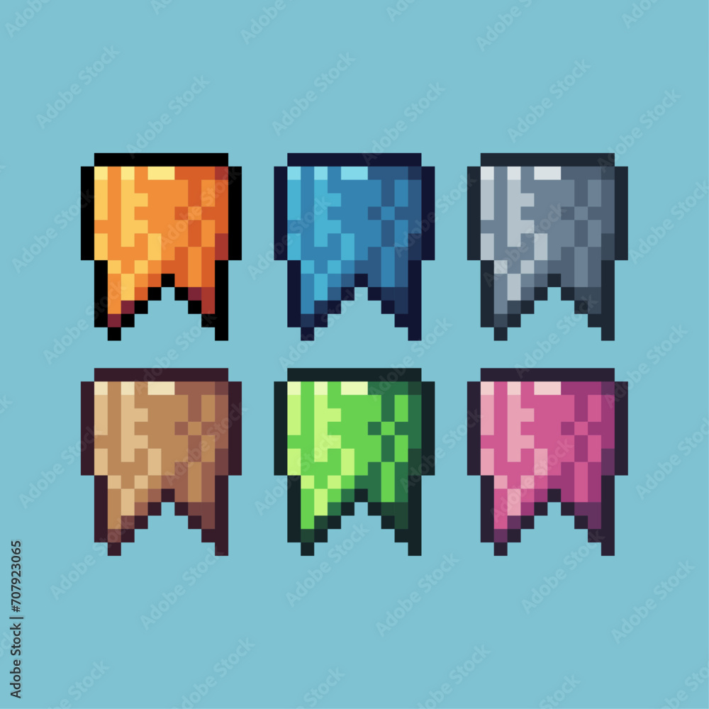 Pixel art sets icon of Bookmark variation color.Bookmark icon on pixelated style. 8bits perfect for game asset or design asset element for your game design. Simple pixel art icon asset. Pixel art sets icon of Bookmark variation color.Bookmark icon on pixelated style. 8bits perfect for game asset or design asset element for your game design. Simple pixel art icon asset.
