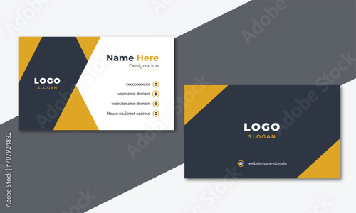 Professional corporate business card design vector