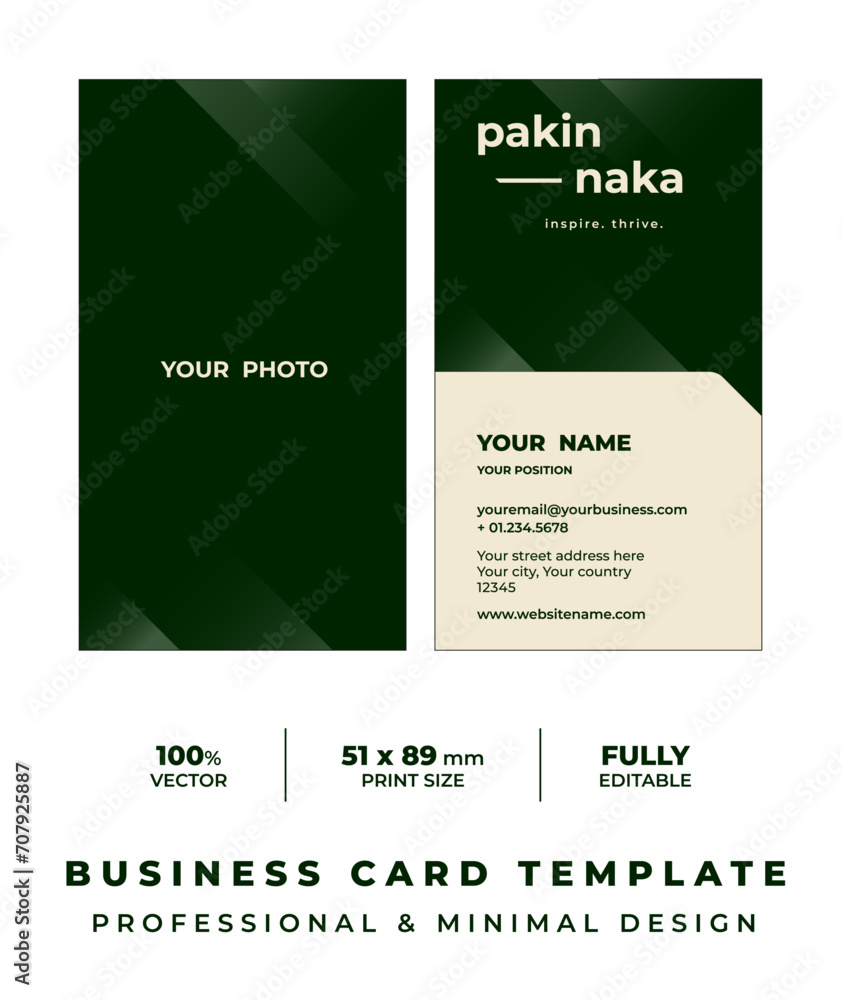 Professional and Minimal Business Card - Creative and Clean Business Card Template.