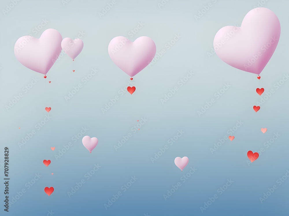 Valentine day background design. Ai generated. 