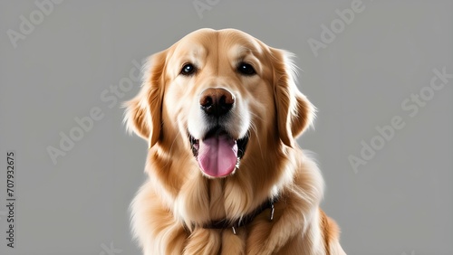 Golden retriever dog on a transparent background.