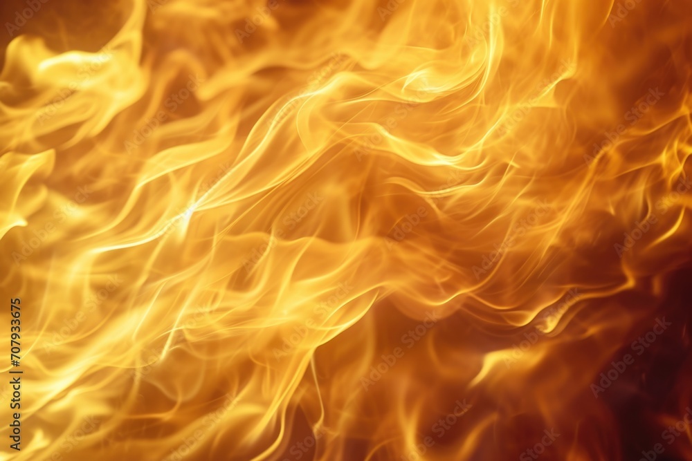 A close-up view of a fire with vibrant yellow and red flames. This image can be used to depict warmth, energy, danger, or intense emotions A close-up view of a fire with vibrant yellow and red flames. This image can be used to depict warmth, energy, danger, or intense emotions