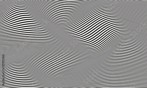 abstract horizontal grey wave line pattern art. © Aminul