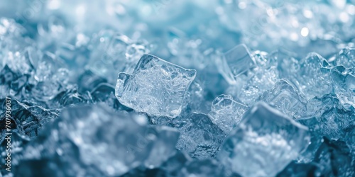A bunch of ice cubes sitting on top of each other. Perfect for cooling beverages or creating a refreshing atmosphere