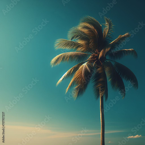 Palm Tree Palm Sunday And Easter Day Concept. Generative AI.