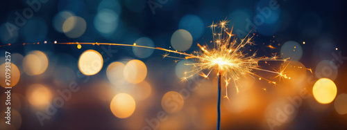 sparkler with bokeh background