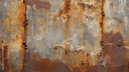 Old Rusty Metal Sign Background with Copy Space