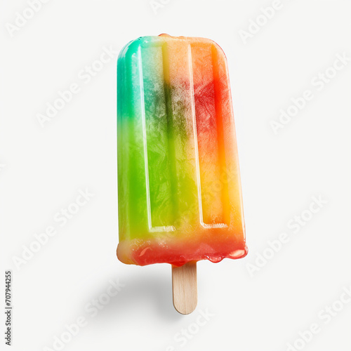 photography of an ice popsicle lolly isolated on a transparent background created with Generative Ai