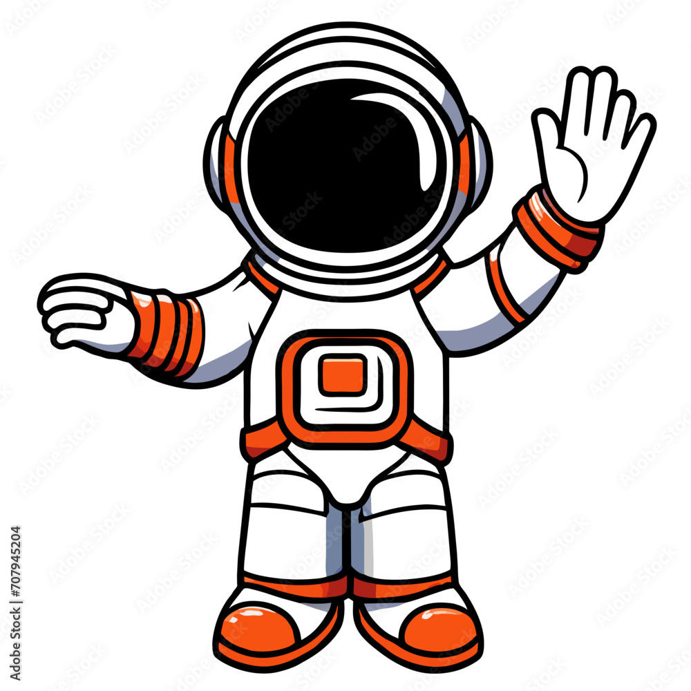robot character astronaut