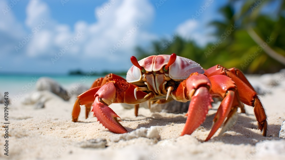 Maldives - Land Hermit Crab on the beach
