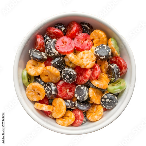 cereal bowl  isolated  white and transparent background  top view