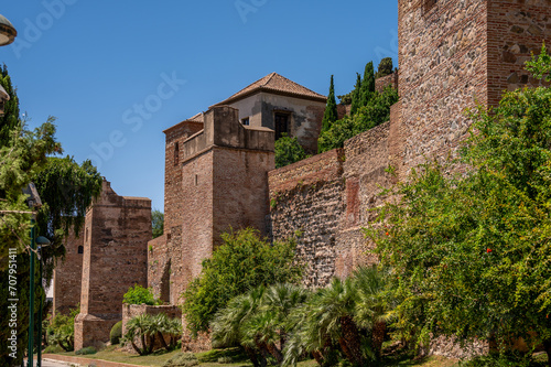  Views of old Moorish fortress in the city of Malaga.