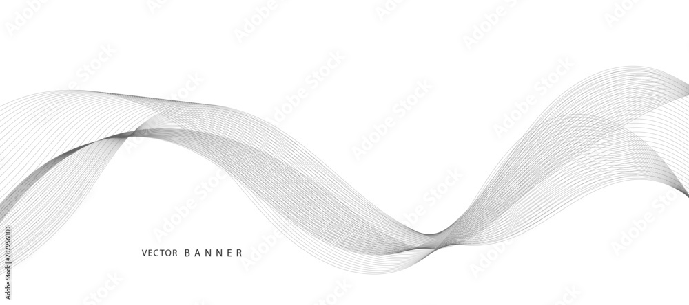 Modern Background with Black Wavy Lines. Modern Background with Black Wavy Lines.