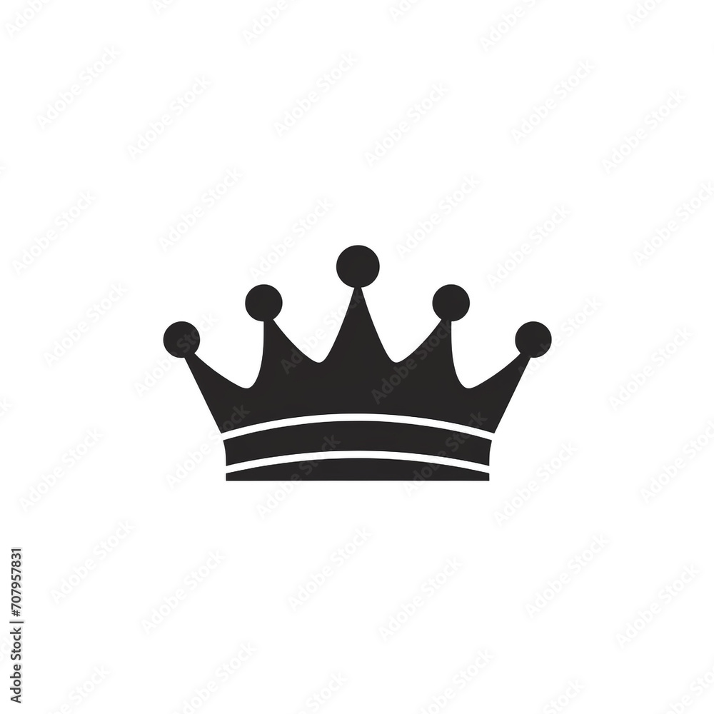 a crown logo icon, clipart style, white background, thick lines, created with Generative Ai a crown logo icon, clipart style, white background, thick lines, created with Generative Ai