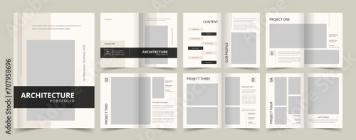 Architecture Portfolio Template, Portfolio Design for Architecture and Interior, A4 Size Brochure