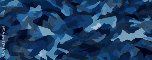 Fototapeta Navy camouflage pattern design poster background 