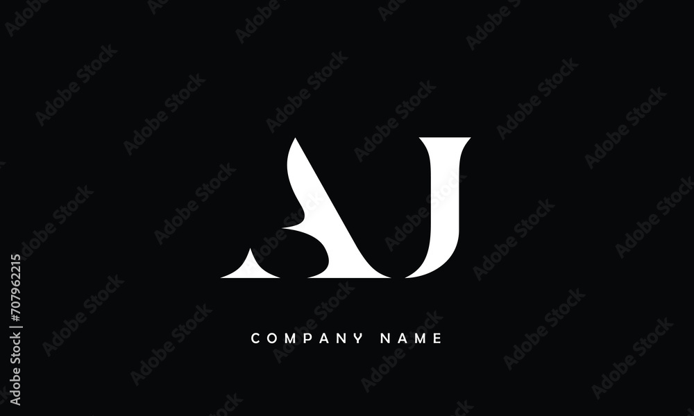 AU, UA, A, U Abstract Letters Logo Monogram AU, UA, A, U Abstract Letters Logo Monogram