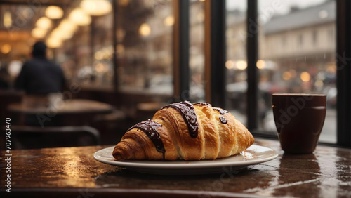 Croissants and coffee photo