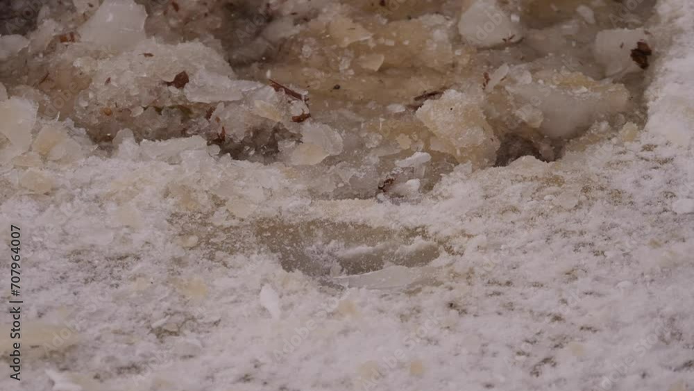 crushing ice with an ax crushing ice with an ax