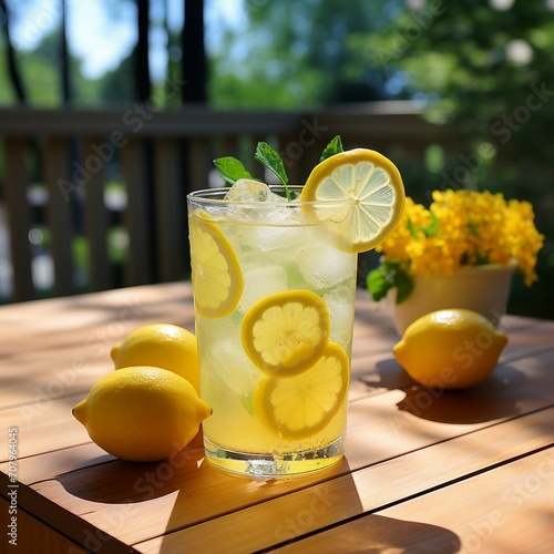 lemonade with lemon and mint