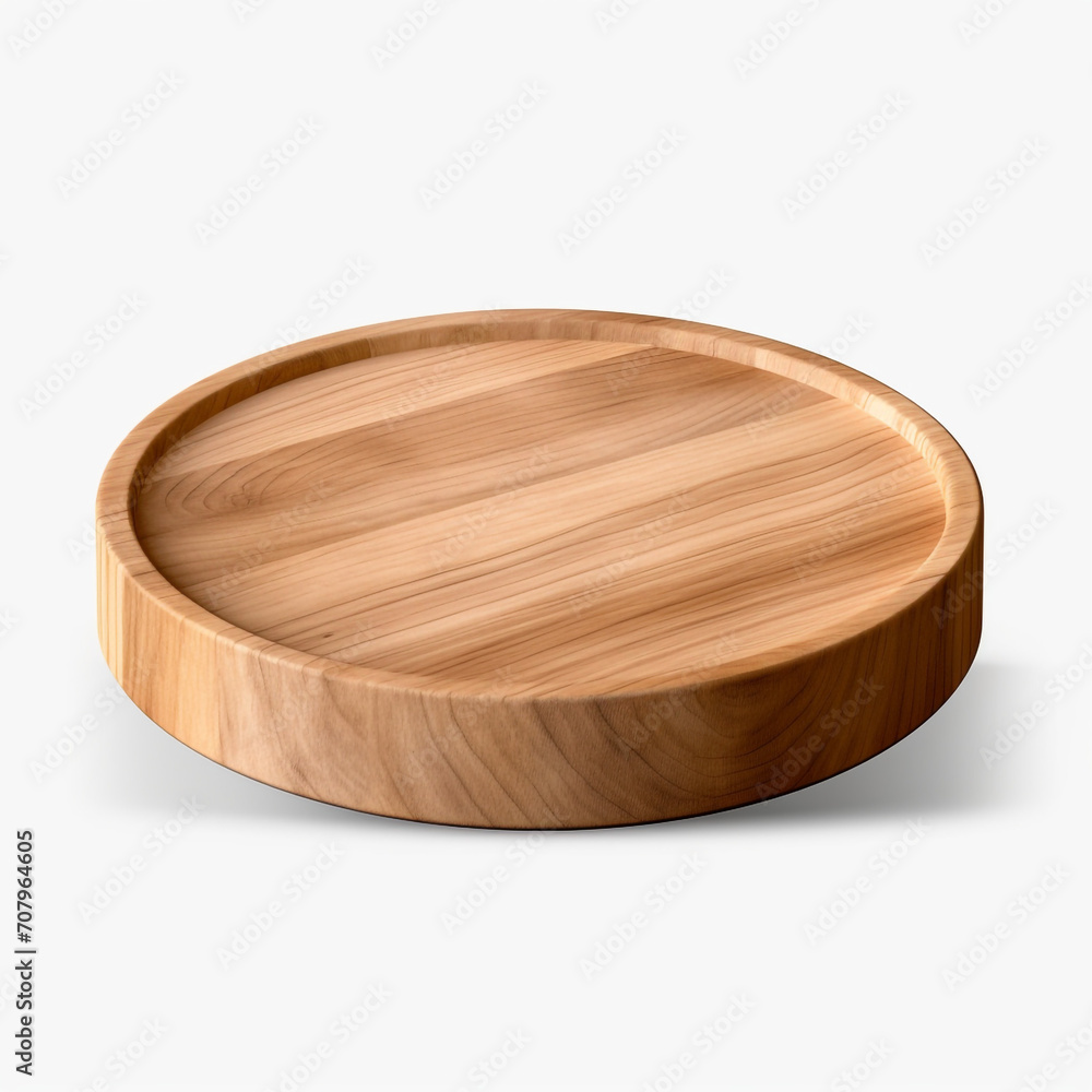 photography of a wooden round podium for product presentation isolated on a transparent background created with Generative Ai photography of a wooden round podium for product presentation isolated on a transparent background created with Generative Ai