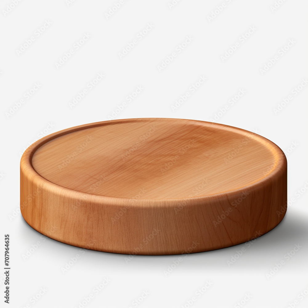 photography of a wooden round podium for product presentation isolated on a transparent background created with Generative Ai photography of a wooden round podium for product presentation isolated on a transparent background created with Generative Ai