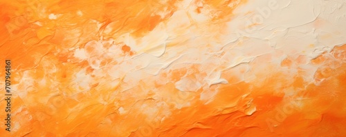 Orange closeup of impasto abstract rough white art painting texture 