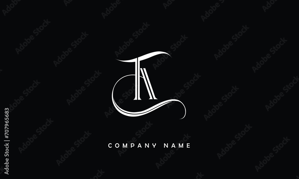 AT, TA, A, T Abstract Letter Logo Monogram AT, TA, A, T Abstract Letter Logo Monogram