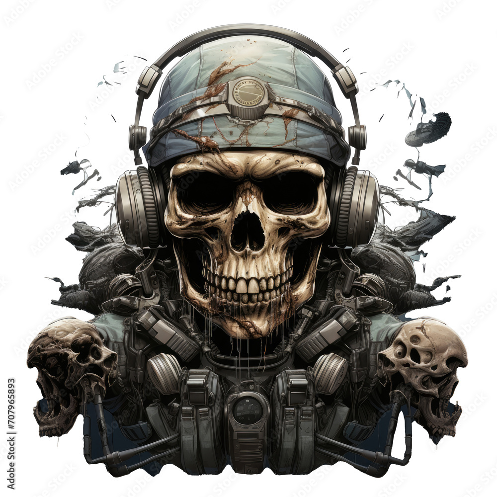military t shirt logo, skull, night vision goggles, weapons, dark art, detailed, white isolate background military t shirt logo, skull, night vision goggles, weapons, dark art, detailed, white isolate background