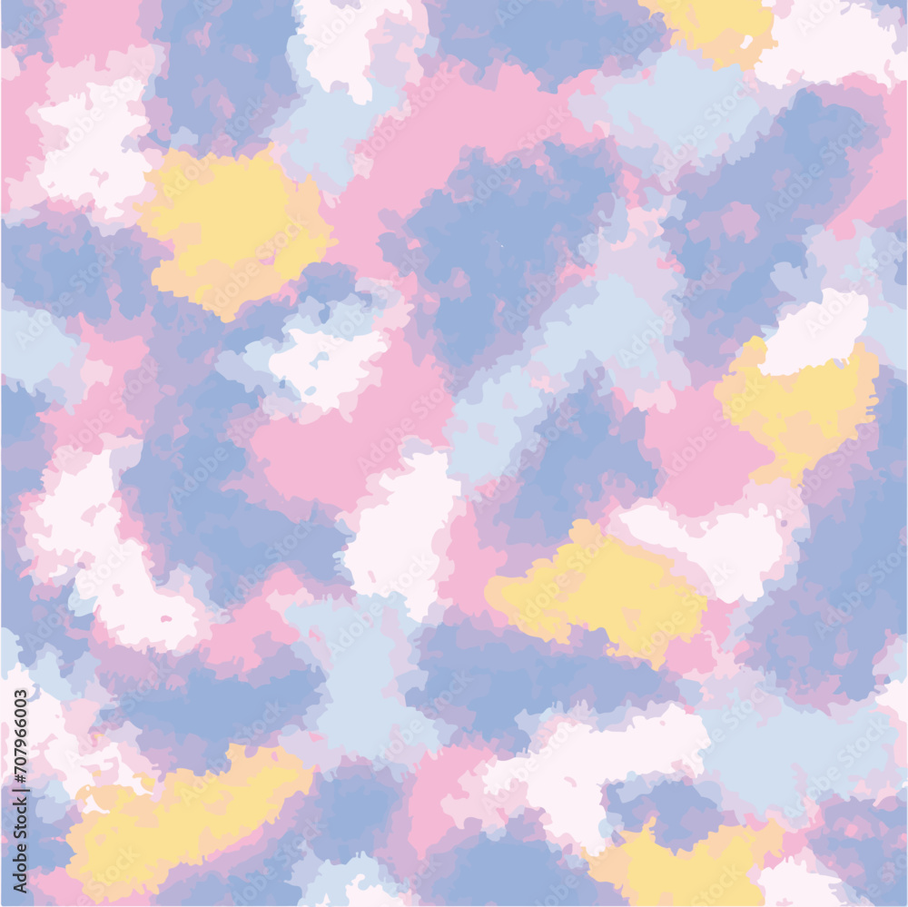 tie dye seamless pattern. Batik vector artwork. Repeat pattern. Watercolour texture. Abstract graphic background. Teens, girls and kids fashion and stationary. Pastel colours. pinks, coral, blue